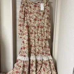 しまむら　maiheeコラボ　ロングワンピース　花柄　Lサイズ