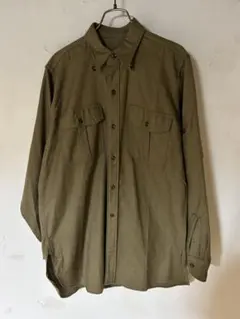 40s50s US ARMY wool shirt ビンテージウール 長袖 マチ