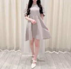 evelyn フリル袖 ワンピース