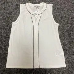 【新品タグ付き】ホワイト ノースリーブ トップス XS/P