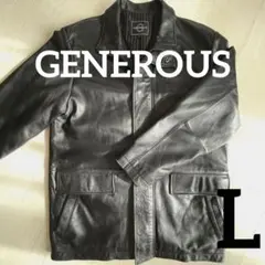 【匿名配送】レザージャケット コートGENEROUS ジェネラス ラムレザー　L