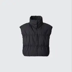 ユニクロC ダウンクロップドベスト ブラック XL