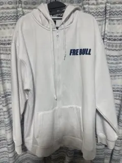 FRE BULL ジップアップパーカー ホワイト 3L