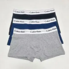 ボクサーパンツ　紺黒グレー3枚セット　カルバンクライン