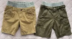 BABY GAPベージュ オリーブグリーン ショートパンツ 100サイズ