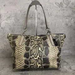 Vintage Coach Python Leather Tote Bag