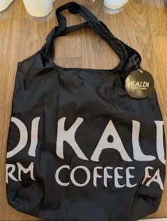​【未使用品タグ付】カルディ エコバッグ ブラック 黒 KALDI
