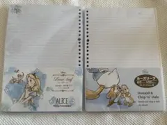Donald &Chip 'n' DaleとALICEのルーズリーフ B5サイズ