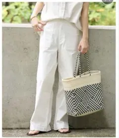 《ジャーナルスタンダードrelume 》ホワイト ワイドベイカーパンツ