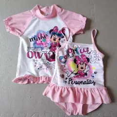 ミニーマウス フリル付き水着セット 95