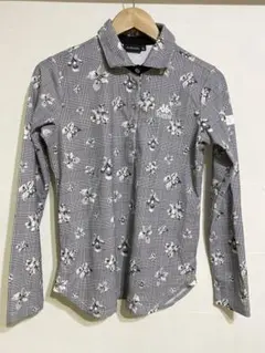 Kappa カッパ 千鳥格子 花柄 長袖 シャツ ゴルフウェア レディース