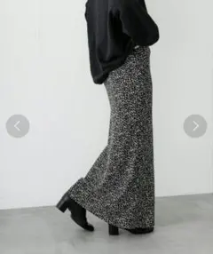 レオパードドットプリントスカート