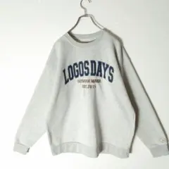 LOGOS DAYS スウェット 3XL 刺繍デザイン 太アーム 肉厚 A569