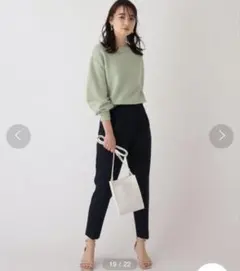 index オーガニックコットンカフスボタンニット