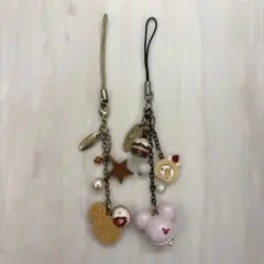 ディズニー ミッキー スイーツ ストラップ 2点セット