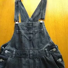 ブラック系 デニム オーバーオール サロペット　Ｌサイズ 試着のみ