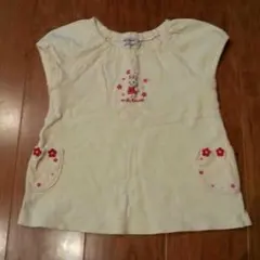 値下げ中❗️ミキハウスのチュニック(白に近いクリーム色)110㎝