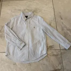 Ralph Lauren 青白ストライプ 長袖シャツ