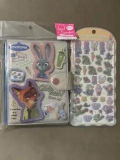 ベ*ル様 ズートピア シール帳 シールバインダー リフィル付 コットンパフィーシ