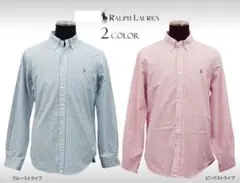 【新品・残3枚】Ralph Lauren Ｙシャツ ピンクストライプ