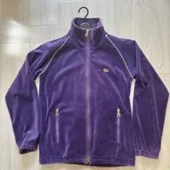 【着画あり】トミーヒルフィガー 紫フリース ジャージ ゴールドジッパー