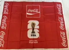 【現地入手品】2026 W杯 日本対ブラジル戦記念　コカコーラフラッグのサムネイル