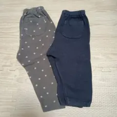 ユニクロ　星柄と無地のパンツ2点セット