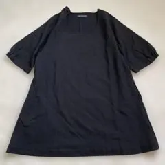 BEAUTY & YOUTH ブラックチュニック 五分袖　ミニ丈ワンピース