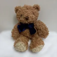 テディベア ぬいぐるみ 紺色リボン付き
