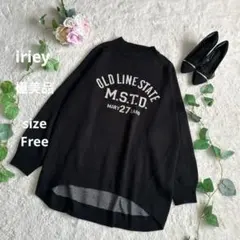 極美品☆ iriey jacquard logo knit pullover