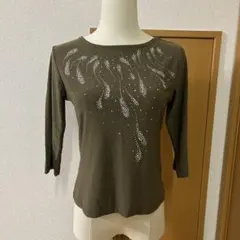 社交ダンス レッスンウェア トップス オリーブ 7分袖 ICHIOKU