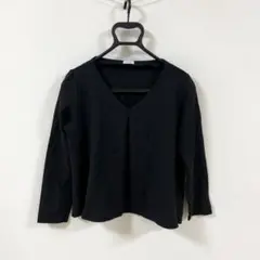 URBAN RESEARCH DOORS プルオーバー カットソー 黒 七分袖