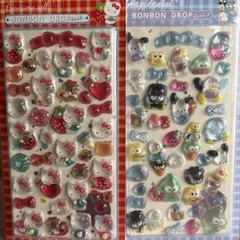 サンリオ ボンボンドロップシール 風2シートセット