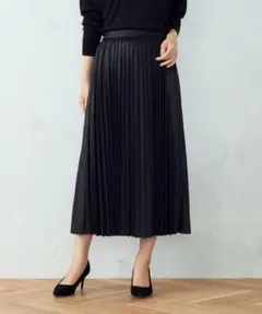 本日23時迄値下げ◎COMME CA ISMプリントジャージー　プリーツスカート