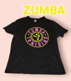 ZUMBA 黒 Tシャツ ズンバTシャツ ズンバプリントTシャツ