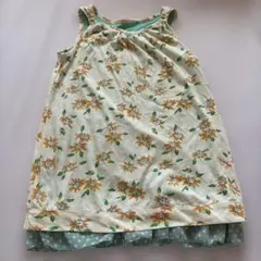 リバーシブル ノースリーブワンピース 花柄 ドットのサムネイル
