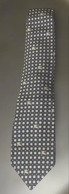 BURBERRY ネイビー 幾何学模様 ネクタイ