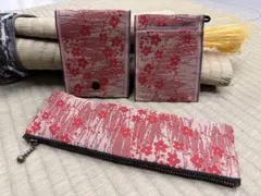 【気まぐれ３点セット】【再出品予定なし】畳縁　ペンケース　カードケース２種類