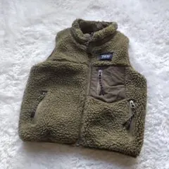 タイオン TAION リバーシブル ボアベスト カーキ キッズ 100