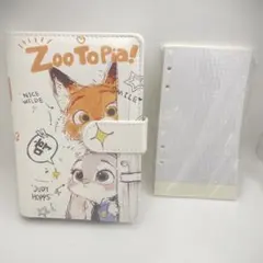 ズートピア A6 手帳 シールバインダー シール帳 ニック ジュリー メモ帳付き