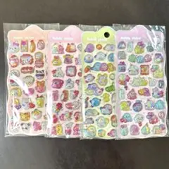 ⑦オーロラぷっくりシール　4枚セット※海外製※