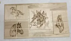 ウッドバーニングアート 馬の絵 木製パネルセット ウッドバーニングアート 馬の絵 木製パネルセット - メルカリ