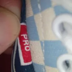 【廃番品】VANS　ERA　PRO　青チェカー　25.5㎝