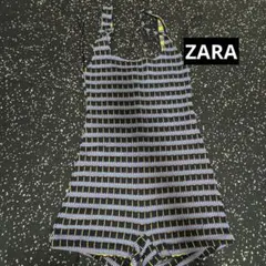 【未使用】ZARA カラフルストライプ オールインワン