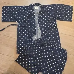 星柄甚平 サイズ　110 　ネイビー　綿100%