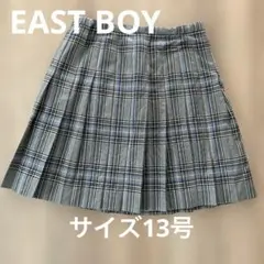 EAST BOY チェック柄プリーツスカート　グレー