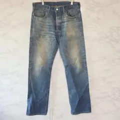 Levi's 501 W34L32フライ デニムパンツ ダメージ 色落ち メンズのサムネイル