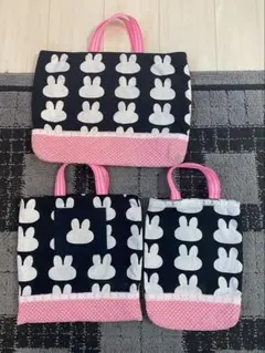 入園セット　レッスンバッグ、お着替え袋、靴袋の3点セット