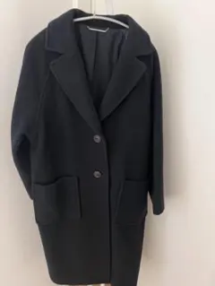 ミラオーウェン　MiraOwen ネイビー紺色　チェスターコート ロング丈