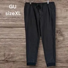 GU ウォームデニムスーパーストレッチジョガーパンツ XL